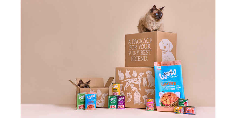 Seit Anfang 2024 ist „Wow Cat“ mit einem hochwertigen Nassfutter, Premium-Trockenfutter und Snacks für Katzen am Markt. Das Pendent zur Premium-Hundefuttermarke „Wow Dog“ bleibt den Kernwerten der Marke treu.