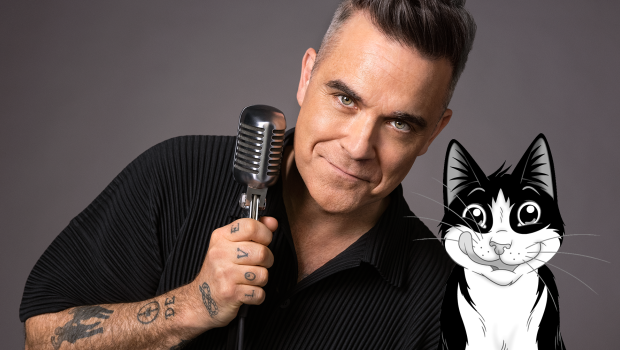 Robbie Williams ist Katzenfan und freut sich, dass Purina die Partnerschaft mit „Felix“ auf den Bereich der Live-Tourneen ausgeweitet hat.